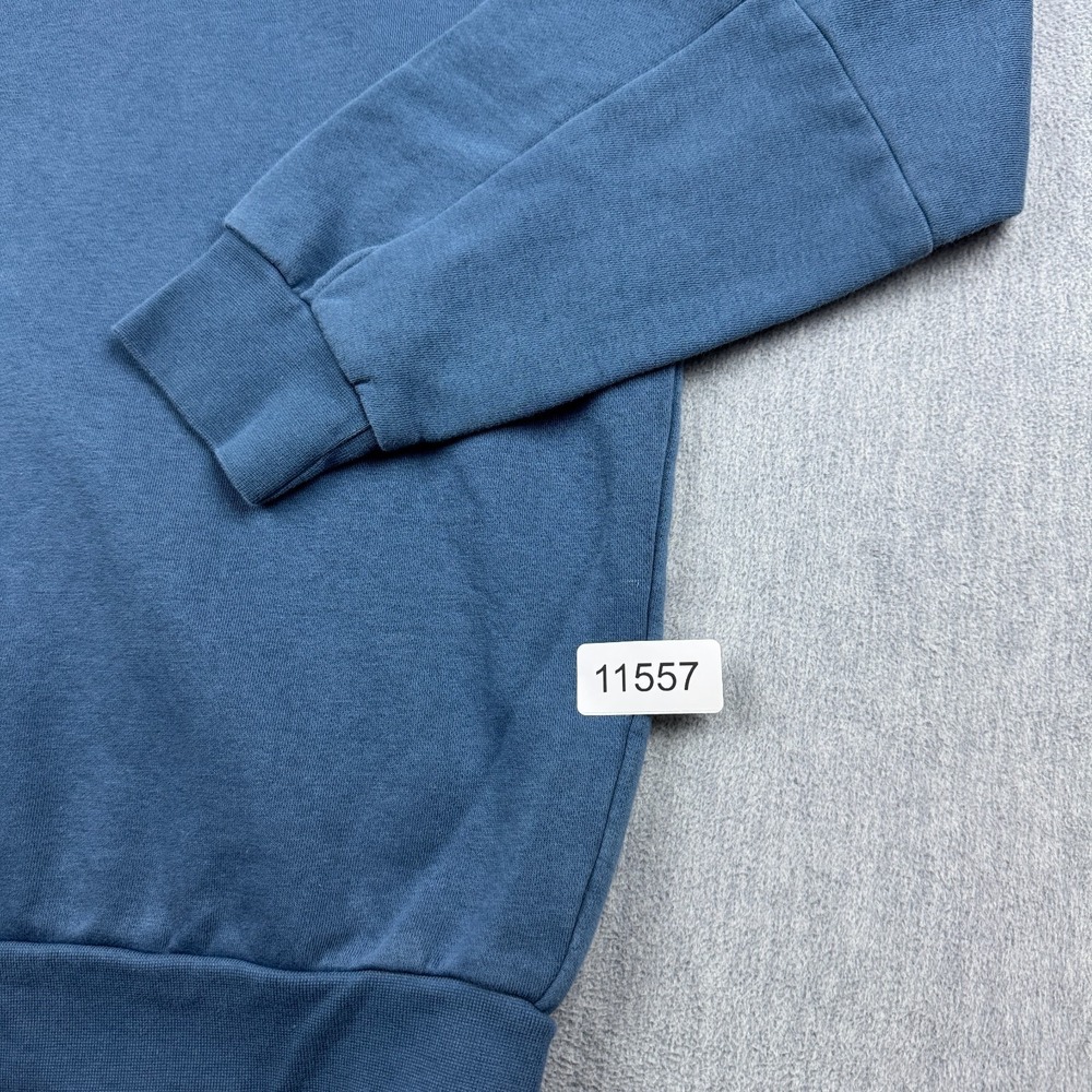 Adidas Hoodie‎ Mens Large Blue Fleece Sweatshirt Pullover Training Gym Athletic - Picture 8 of 8